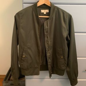 Green bomber jacket